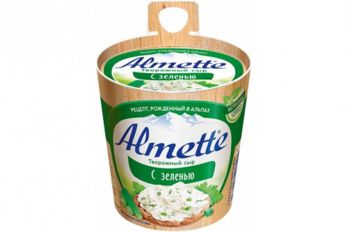 Сыр творожный "Альметте" п/ст 150г зелень