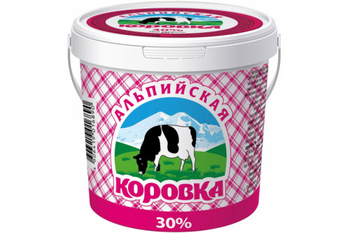 Сметанный продукт "Альпийская коровка" 30% 900г
