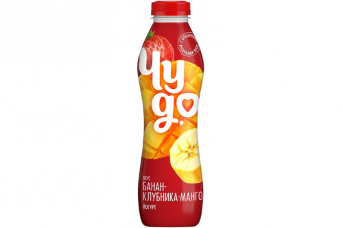Йогурт фруктовый "Чудо" 2% 260г. Банан-клубника-манго