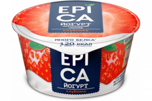 Йогурт Epica клубника 130г