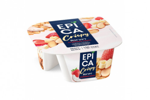 Йогурт Epica Crispy клубника-кокос 138 Йогурт Epica Crispy клубника-кокос 138