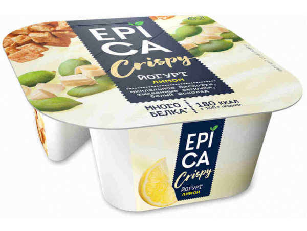 Йогурт Epica Crispy лимон-семена-шоколад 138г