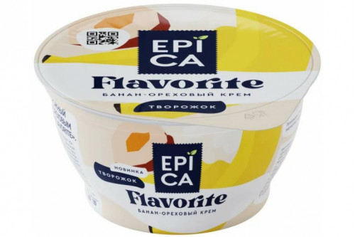 Творожный десерт EPICA Flavorite 130г банан-орех.крем