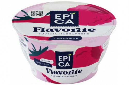 Творожный десерт EPICA Flavorite 130г малина-маскарпоне