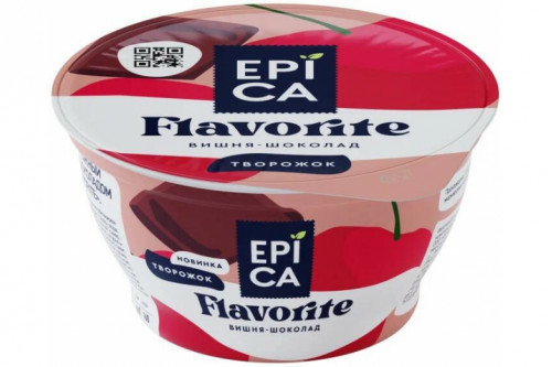 Творожный десерт EPICA Flavorite 130г вишня-шоколад