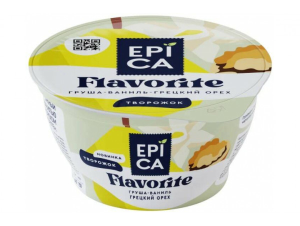 Творожный десерт EPICA Flavorite 130г груша-ваниль-грец.орех