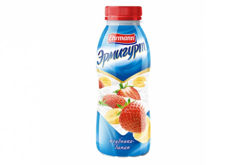 Йогурт "Эрмигурт" клубника-банан 420г