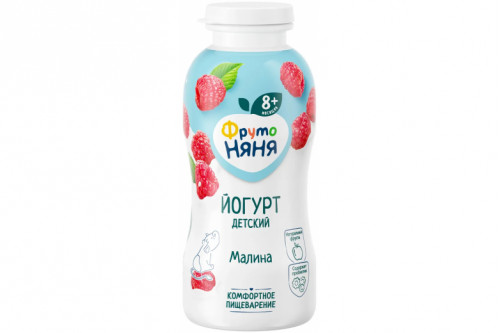 Йогурт питьевой "Фрутоняня" 200г малина