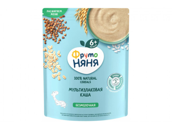 Каша безмолочная "Фрутоняня" 200г мультизлаковая пауч