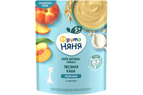 Каша молочная "Фрутоняня" 200г овсяная-персик