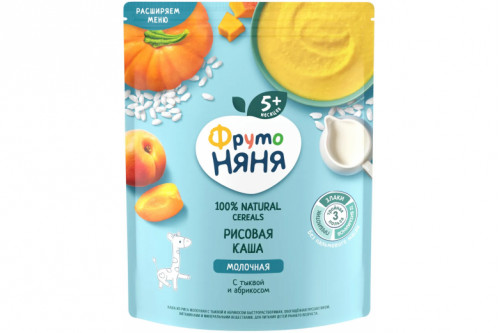 Каша молочная "Фрутоняня" 200г. рисовая тыква-абрикос