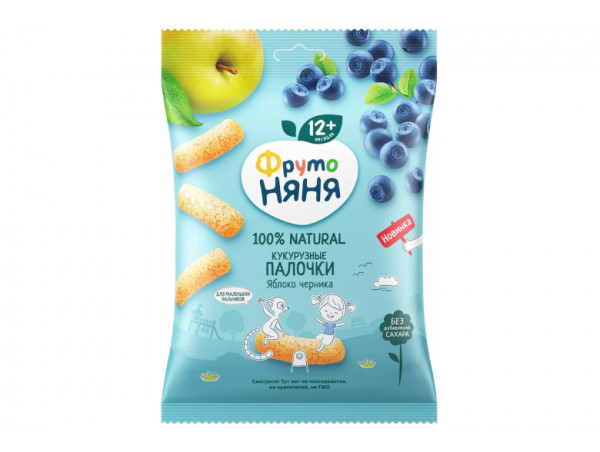 Кукурузные палочки "Фрутоняня" 20г яблоко-черника