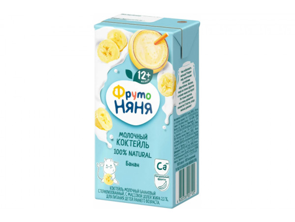 Молочный коктейль "Фрутоняня" 0.2л банан