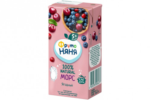 Морс "Фрутоняня" 200мл клюква-черника-вишня Морс "Фрутоняня" 200мл клюква-черника-вишня