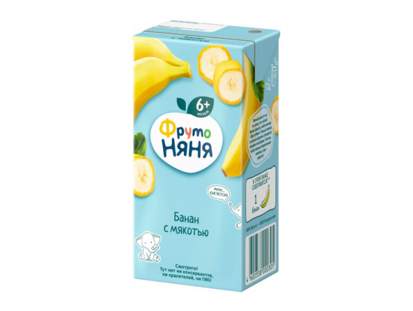 Детский нектар "Фрутоняня" 0.2л банан с мякотью