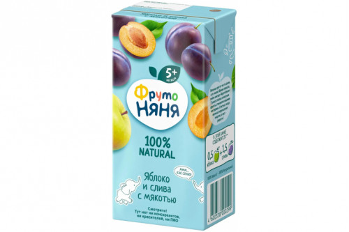 Нектар "Фрутоняня" 0.2л яблоко-слива