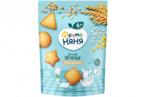 Печенье "Фрутоняня" 120г мультизлаковое