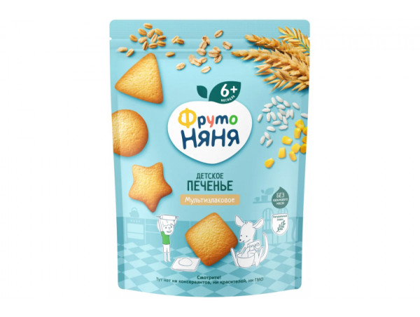 Печенье "Фрутоняня" 120г мультизлаковое Печенье "Фрутоняня" 120г мультизлаковое