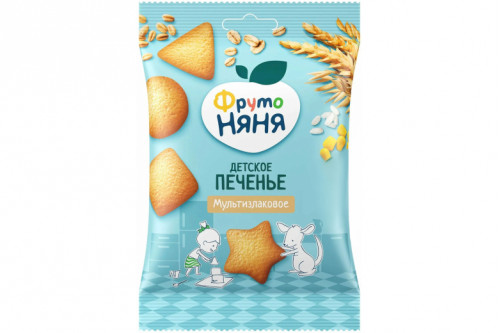 Печенье "Фрутоняня" 50г мультизлаковое Печенье "Фрутоняня" 50г мультизлаковое