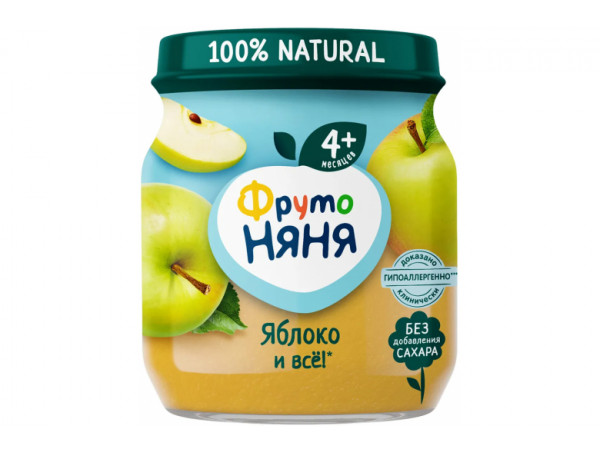 Фруктовое пюре "Фрутоняня" ст/банка 100г яблоко Фруктовое пюре "Фрутоняня" ст/банка 100г яблоко