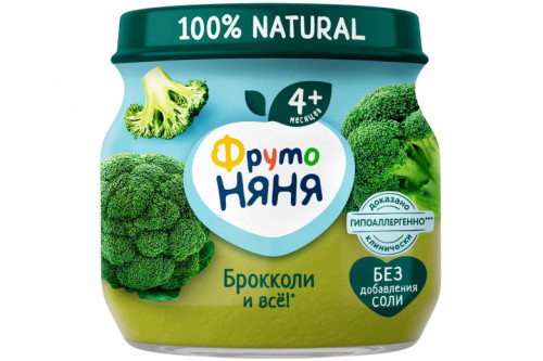 Овощное пюре "Фрутоняня" 80г. Брокколи