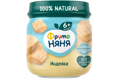 Мясное пюре "Фрутоняня" ст/б 80г индейка Мясное пюре "Фрутоняня" ст/б 80г индейка