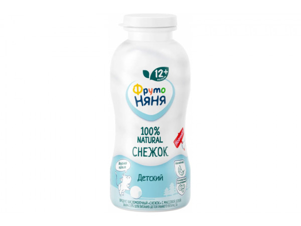 Снежок "Фрутоняня" 2% 200г бут. сладкий Снежок "Фрутоняня" 2% 200г бут. сладкий