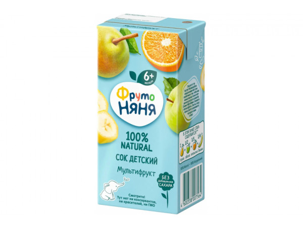 Сок "Фрутоняня" 0.2л мультифрукт Сок "Фрутоняня" 0.2л мультифрукт