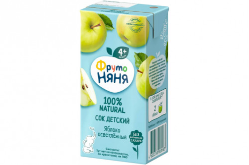 Сок "Фрутоняня" 0.2л яблоко осветленный Сок "Фрутоняня" 0.2л яблоко осветленный