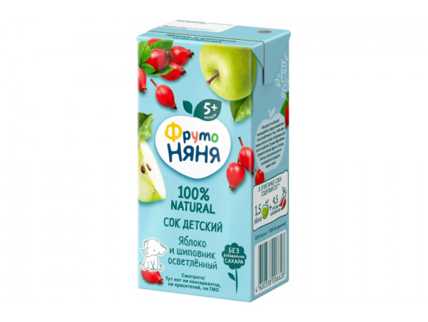 Сок "Фрутоняня" 0.2л яблоко-шиповник Сок "Фрутоняня" 0.2л яблоко-шиповник