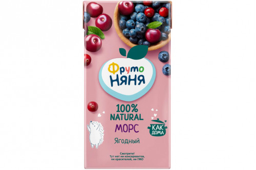 Морс "ФрутоНяня" 0,5л Клюква, черника, вишня Морс "ФрутоНяня" 0,5л Клюква, черника, вишня