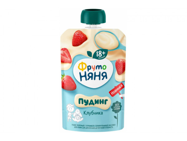 Пудинг молочный "ФрутоНяня" 90г. Клубника Пудинг молочный "ФрутоНяня" 90г. Клубника
