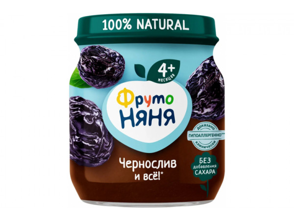 Фруктовое пюре "Фрутоняня" 100г. Чернослив