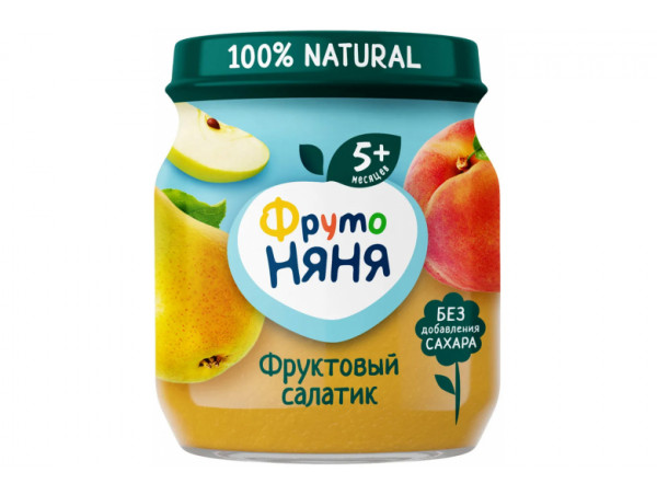Фруктовое пюре "Фрутоняня" 100г. Фруктовый салатик