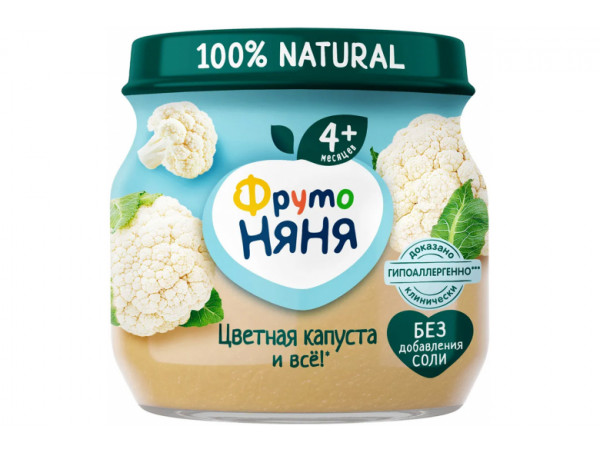 Овощное пюре "Фрутоняня" 80г. Цветная капуста Овощное пюре "Фрутоняня" 80г. Цветная капуста