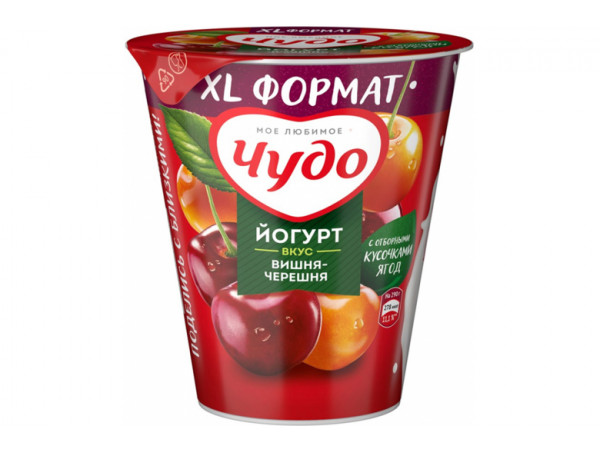 Йогурт вязкий "Чудо" вишня-черешня 290г