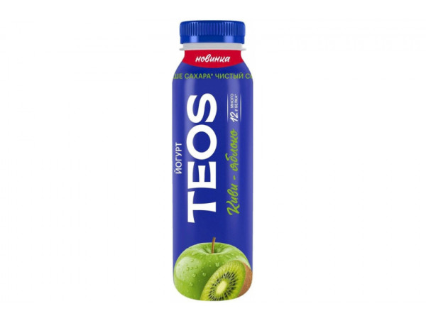 Йогурт "ТЕОС Актив" 1,8% 260г. Киви-яблоко