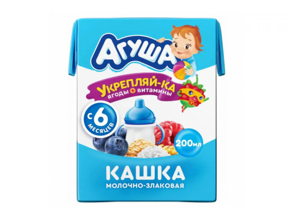 Молочная каша "Агуша укрепляй-ка" 200мл злак-ягоды