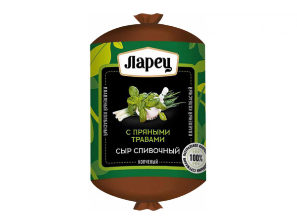 Сыр "Ларец" плав колбасный сливочный 430г 45% пряные травы Сыр "Ларец" плав колбасный сливочный 430г 45% пряные травы
