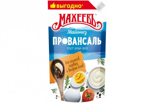 Майонез "Махеев" провансаль белый 380г