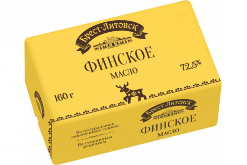 Сливочное масло "Брест-Литовск" Финское 72.5% 160г