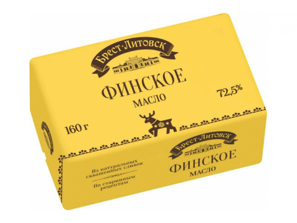 Сливочное масло "Брест-Литовск" Финское 72.5% 160г
