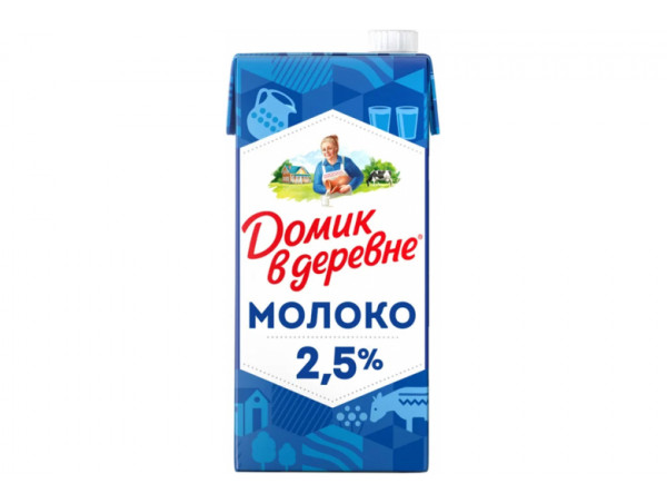 Молоко "Домик в деревне" 2.5% 950г