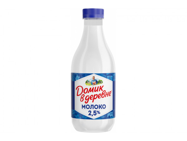 Молоко "Домик в деревне" 2.5% 930г