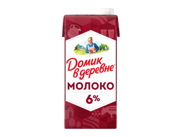 Молоко "Домик в деревне" 6% 950г