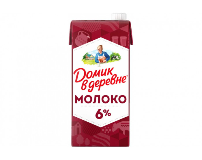 Молоко "Домик в деревне" 6% 950г