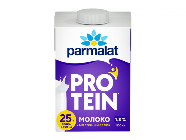 Молоко безлактозное "Parmalat Protein" у/пастеризованное 1,8% 500мл.