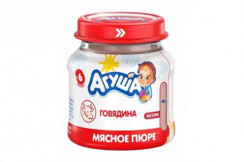 Мясное пюре "Агуша" говядина 80г