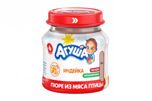Мясное пюре "Агуша" индейка 80г