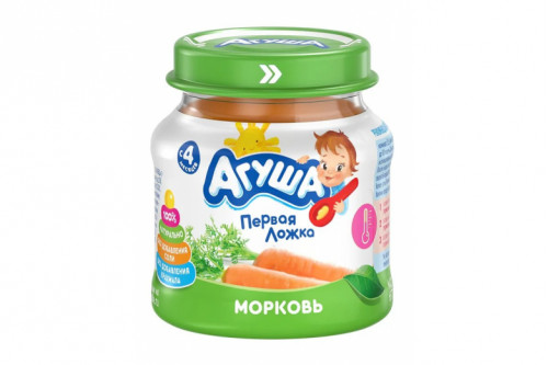 Овощное пюре "Агуша" ст/банка 80г морковь
